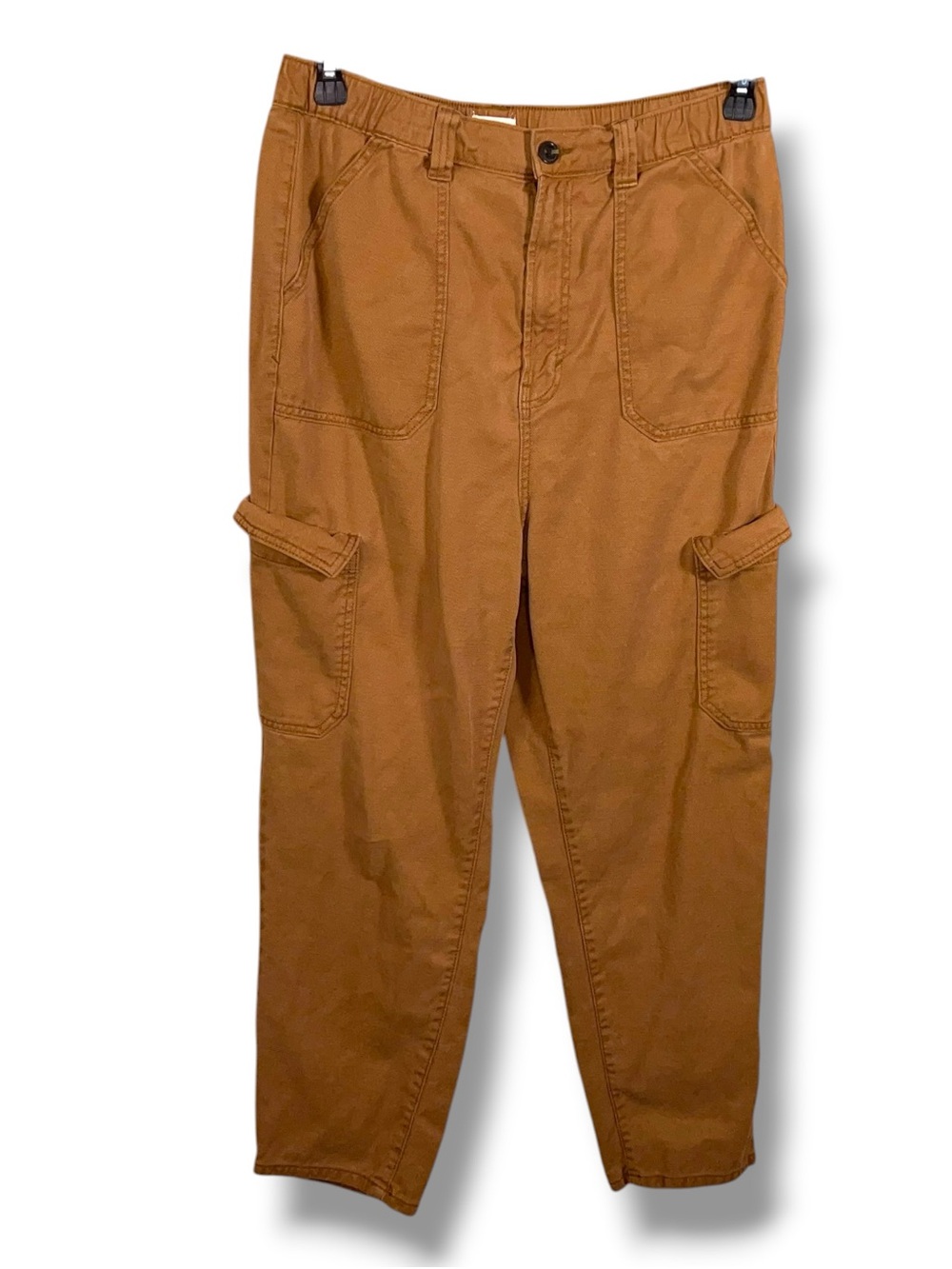 Size 12 Ana A New Approach Tan Brown Cargo Pants Stretch Waist Pockets